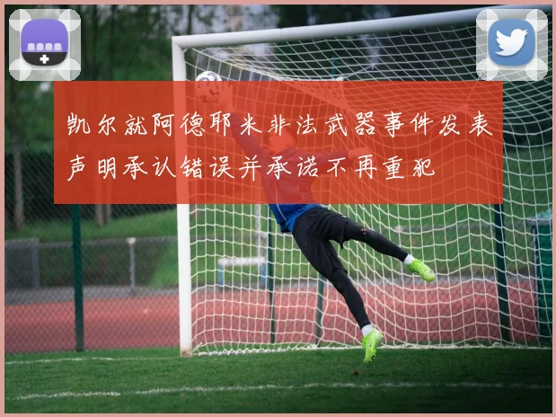 凯尔就阿德耶米非法武器事件发表声明承认错误并承诺不再重犯